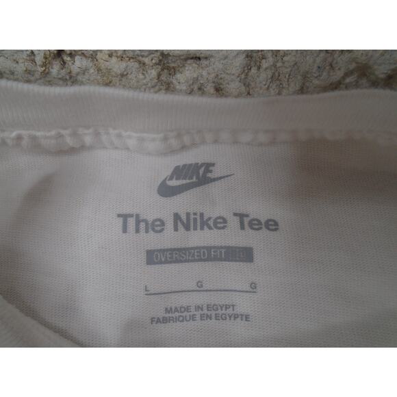 Nike Iconic Duo Graphic Tee Oversized Cotton White Graphic Dunks Large - Picture 7 of 13